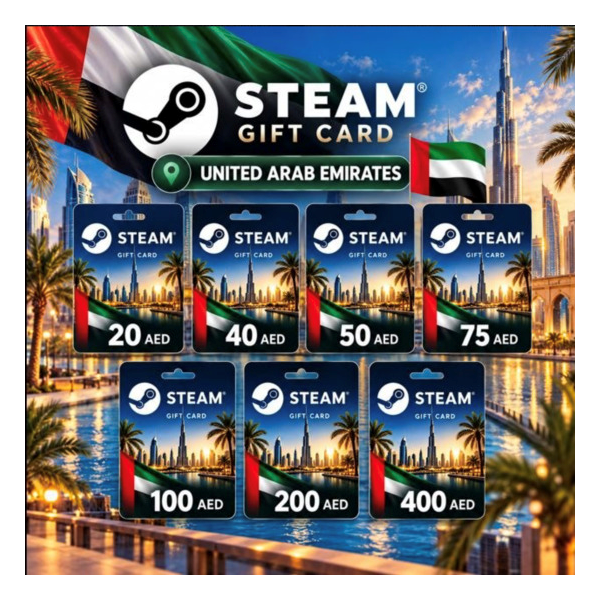 STEAM ОАЭ AED КОД ПОПОЛНЕНИЯ СТИМ КАРТА ДУБАЙ 20-400 AED