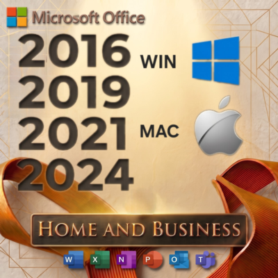 Office 2024/21/19/16 HOME AND BUSINESS keys for Windows Global