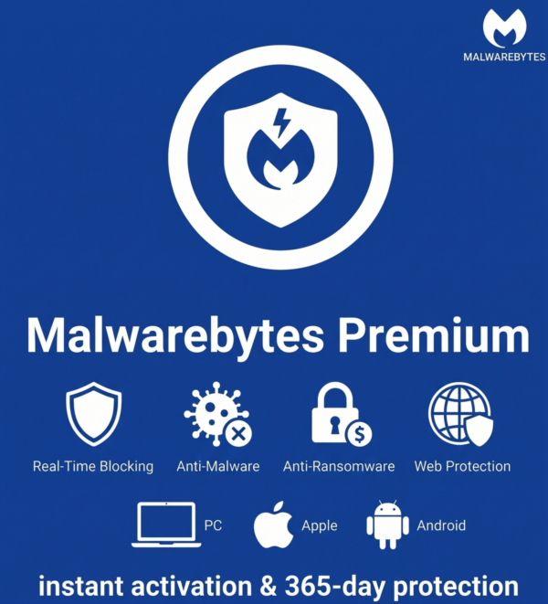 Malwarebytes Premium — подписка на 1 год для 1 устройства