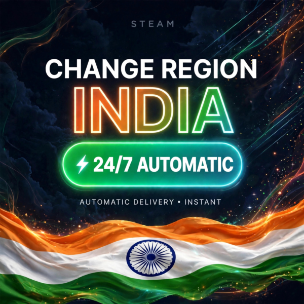 СМЕНА РЕГИОНА STEAM НА ИНДИЮ 24/7 — АВТОМАТИЧЕСКАЯ ВЫДАЧА