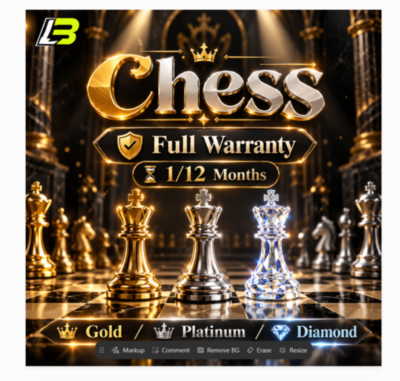 Персональный аккаунт Chess (уровни Gold / Platinum / Diamond) на 1–12 месяцев