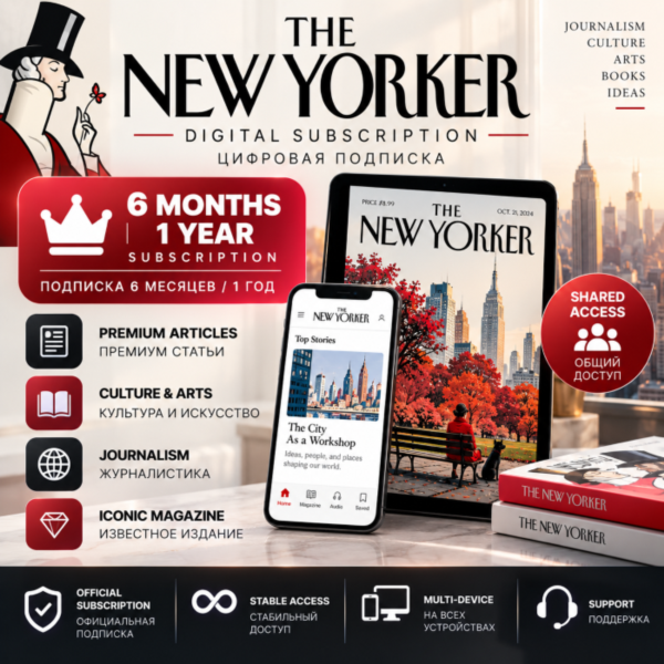 The New Yorker | Подписка 6/12 месяцев | Digital Magazine | Shared Access | Поддержка