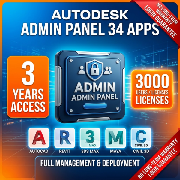 ПАНЕЛЬ АДМИНИСТРАТОРА AUTODESK — 3 ГОДА | 3,000 МЕСТ ⚡