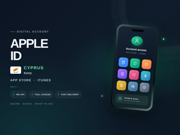 🇨🇾 Apple ID Кипр | App Store iTunes | Без 2FA | Полный доступ | Быстрая выдача 🔐