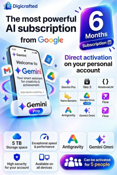 Google AI Pro Gemini 5 ТБ | На ваш аккаунт (6 месяцев)