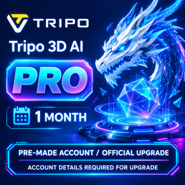 Tripo 3D AI Starter / Pro | 1 месяц | Аккаунт / Улучшение