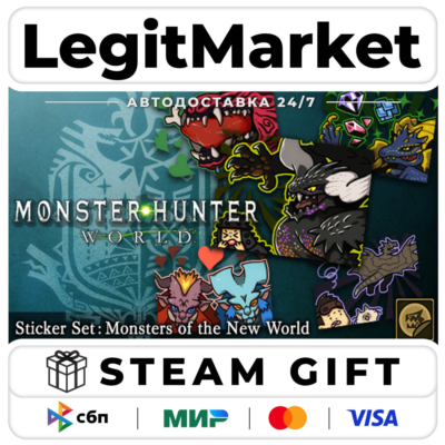 DLC Monster Hunter: World - Sticker Set: Monsters of the New  / Steam АВТО / РУ + МИР