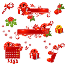 Christmas vector cliparts (Illustrator) have thumbs