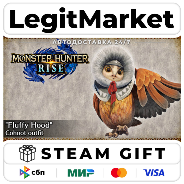 DLC MONSTER HUNTER RISE - "Fluffy Hood" Cohoot outfit / Steam АВТО / РУ + МИР