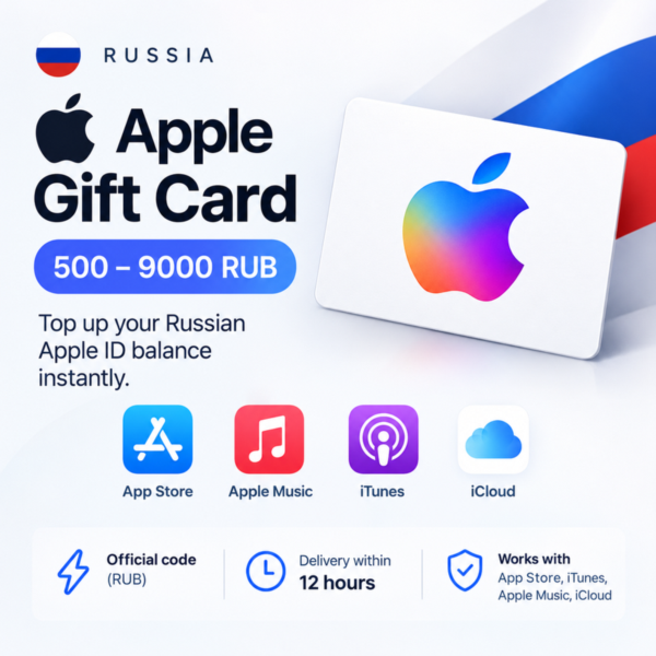 🇷🇺 Подарочная карта Apple Россия | 500–9000 RUB - App Store и iTunes 🎁⚡️
