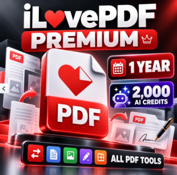 iLovePDF Premium на 1 год | Все PDF-инструменты + 2000 AI Credits