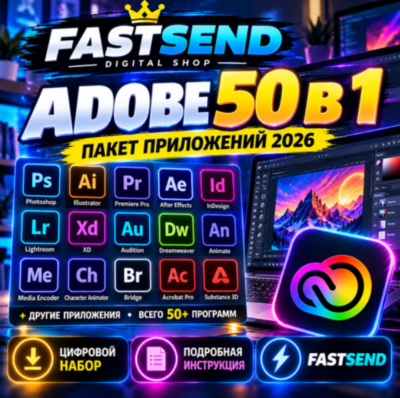 Adobe 50-in-1 Software Bundle 2026 | Creative Apps Collection | FASTSEND