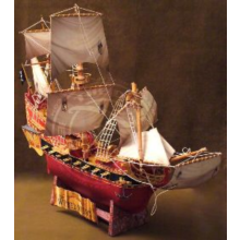 Paper model pirate schooner Wicked Wench