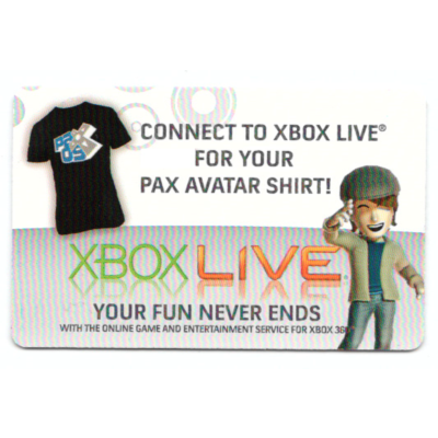 XBOX LIVE USA/EU - PAX Avatar (США только!)МУЖСКОЙ