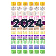 Calendar grids for 2024 (100 designs) +generator