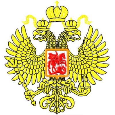 Машинная вышивка герб России