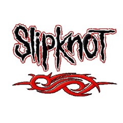 Машинная вышивка логотип группы  SlipKnot