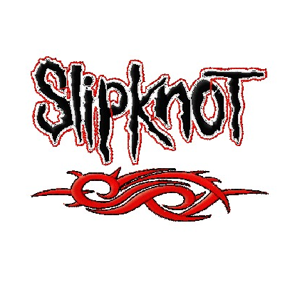 Машинная вышивка логотип группы  SlipKnot