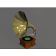 3d model of a phonograph or gramophone