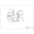 Longitudinal section of the turbocharger TC-64