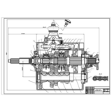 Чертеж коробки передач автомобиля ЗИЛ-130