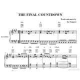 The Final Countdown. Europa. Ноты аккордеон фортепиано
