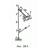 Решение задачи Д8 В42 (рис 4 усл 2) теормех Тарг 1989 г