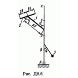 Решение задачи Д8 В64 (рис 6 усл 4) теормех Тарг 1989 г