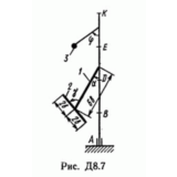 Решение задачи Д8 В77 (рис 7 усл 7) теормех Тарг 1989 г