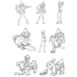 Winx (vector) - Contour drawings
