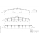 Одноэтажное трехпролетное здание 120х108м (DWG)