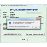 Adjustment program Epson Home XP-100, XP-102, XP-103