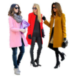 Pattern coat straight cut in three sizes
