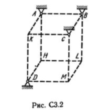 Решение С3-20 (Рисунок С3.2 условие 0 С.М. Тарг 1989 г)