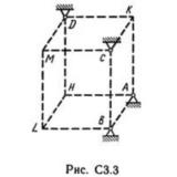 Решение С3-34 (Рисунок С3.3 условие 4 С.М. Тарг 1989 г)