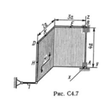 Решение С4-76 (Рисунок С4.7 условие 6 С.М. Тарг 1989 г)