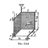 Решение С4-90 (Рисунок С4.9 условие 0 С.М. Тарг 1989 г)
