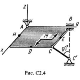 Решение С2-44 (Рисунок С2.4 условие 4 С.М. Тарг 1988 г)