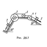 Решение Д6-77 (Рисунок Д6.7 условие 7 С.М. Тарг 1989 г)