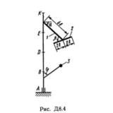 Решение Д8-45 (Рисунок Д8.4 условие 5 С.М. Тарг 1989 г)