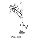 Решение Д8-69 (Рисунок Д8.6 условие 9 С.М. Тарг 1989 г)