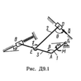 Решение Д9-10 (Рисунок Д9.1 условие 0 С.М. Тарг 1989 г)