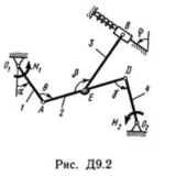 Решение Д9-28 (Рисунок Д9.2 условие 8 С.М. Тарг 1989 г)