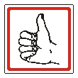 Sticker. Fist with a raised thumb. Format .cdr