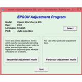 Adjustment program Epson WorkForce 630 / 633 / 635