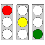 Работающий светофор со сменой цветов на Javascript
