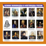 Плакат Великие полководцы и флотоводцы России