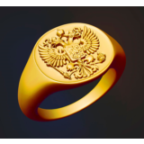 3d модель перстень с гербом России