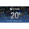 20€ STEAM WALLET GIFT CARD KEY EU