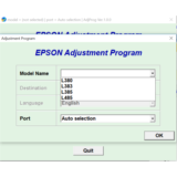Epson L380, L383, L385, L485 Adjustment Program